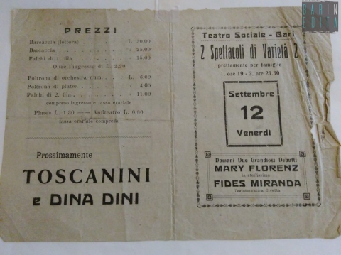 Collezione Montrone, 167 locandine degli antichi teatri baresi: la storia